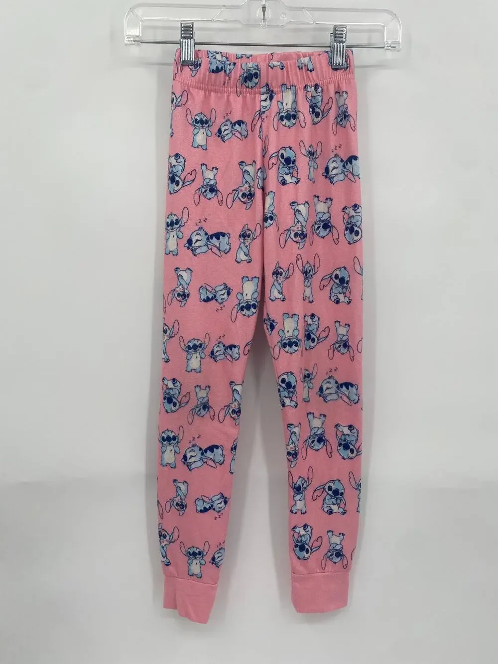 Stitch Pink Pajama Pants Jogger Disney Cozy Pjs size 8